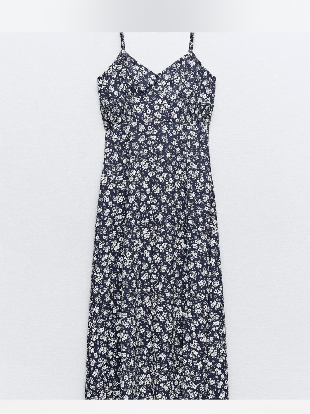Zara Open Back Midi Dress Floral Print